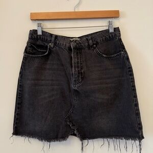 We The Free Black Jean Skirt